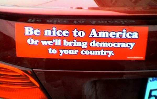 Bumper Sayings: Funny Democracy Sticker America | The Travel Tart Blog