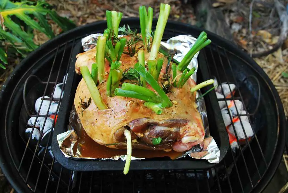 Barbecue Lamb On Weber